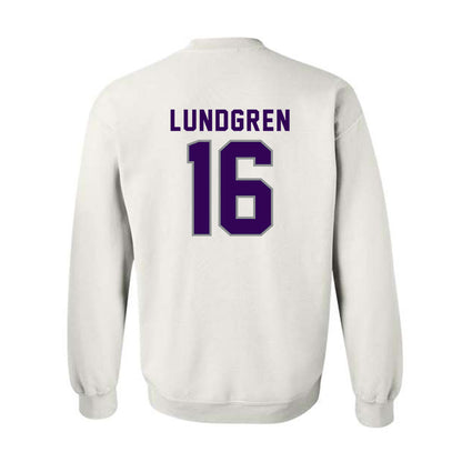 Kansas State - NCAA Women's Volleyball : Cadence Lundgren - Wildcat hand sign Crewneck Sweatshirt-1