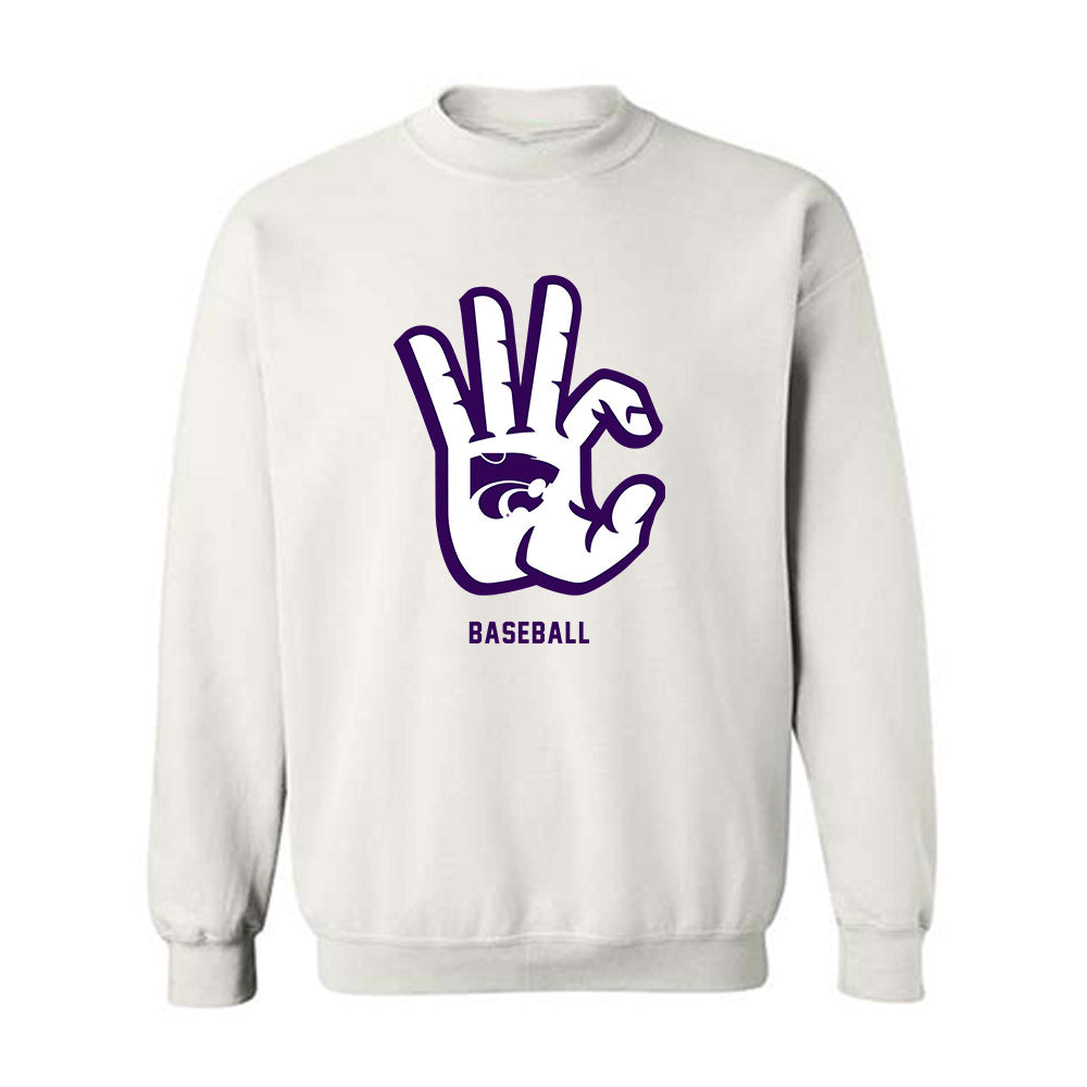 Kansas State - NCAA Baseball : Lincoln Sheffield - Wildcat hand sign Crewneck Sweatshirt-0