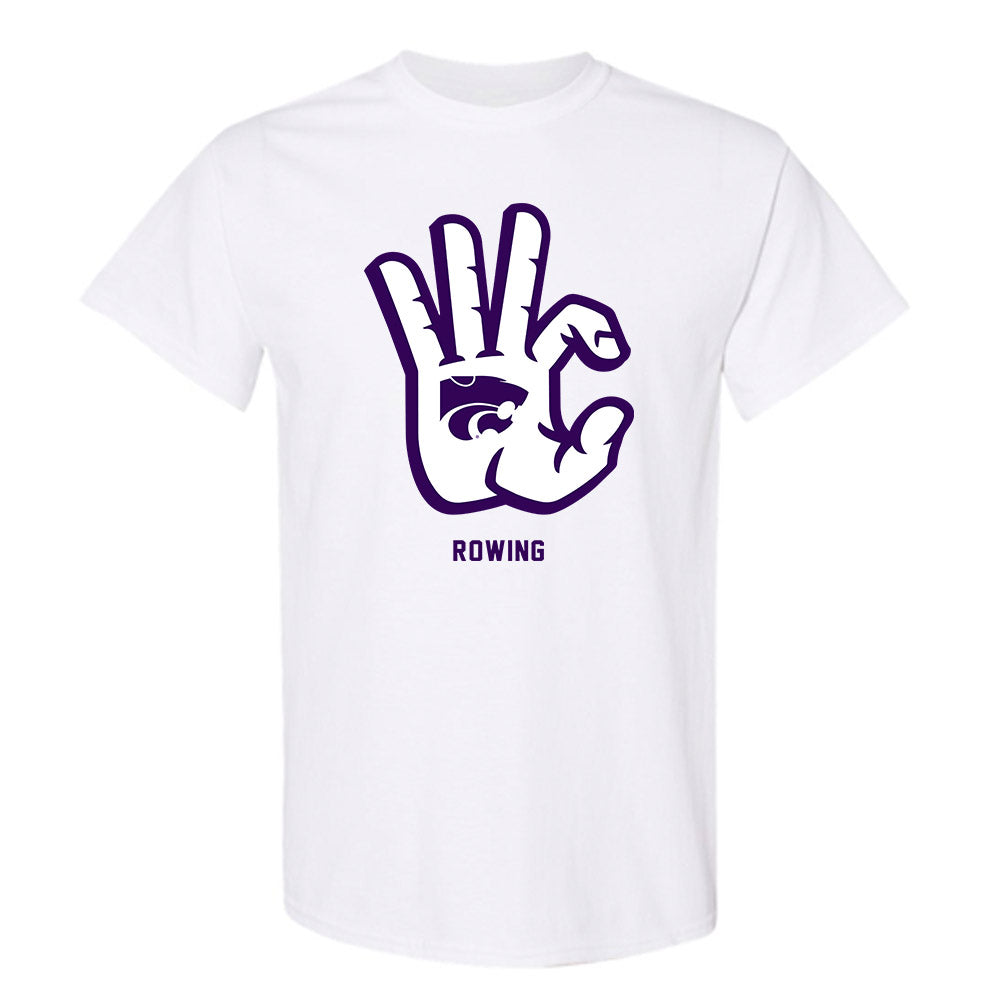 Kansas State - NCAA Women's Rowing : Grace Hall - Wildcat hand sign T-Shirt-0