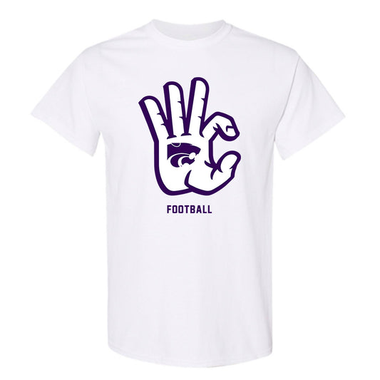 Kansas State - NCAA Football : Kingston Hall - Wildcat hand sign T-Shirt-0