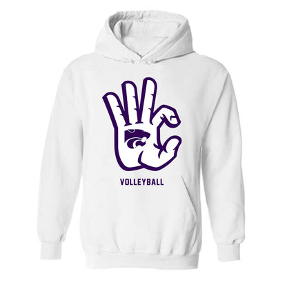 Kansas State - NCAA Women's Volleyball : Reese Resmer - Wildcat hand sign Hooded Sweatshirt-0