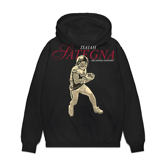 Oklahoma - NCAA Football : Isaiah Sategna III - Legacy Premium Hooded Sweatshirt-0
