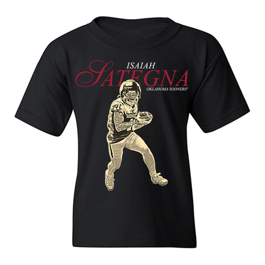 Oklahoma - NCAA Football : Isaiah Sategna III - Legacy Youth T-Shirt-0