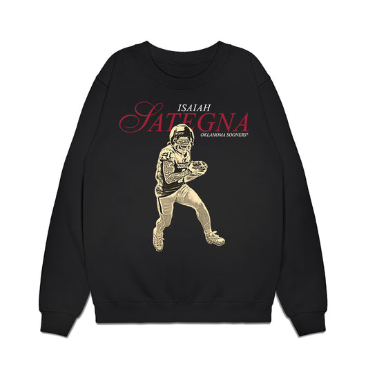 Oklahoma - NCAA Football : Isaiah Sategna III - Legacy Premium Crewneck Sweatshirt-0