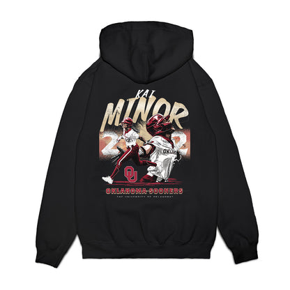 Oklahoma - NCAA Softball : Kai Minor - Conference Freshman of the Year Premium Hooded Sweatshirt-1
