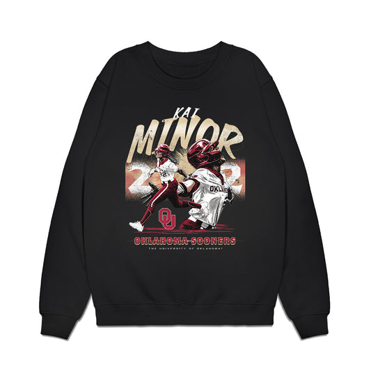 Oklahoma - NCAA Softball : Kai Minor - Conference Freshman of the Year Premium Crewneck Sweatshirt-0