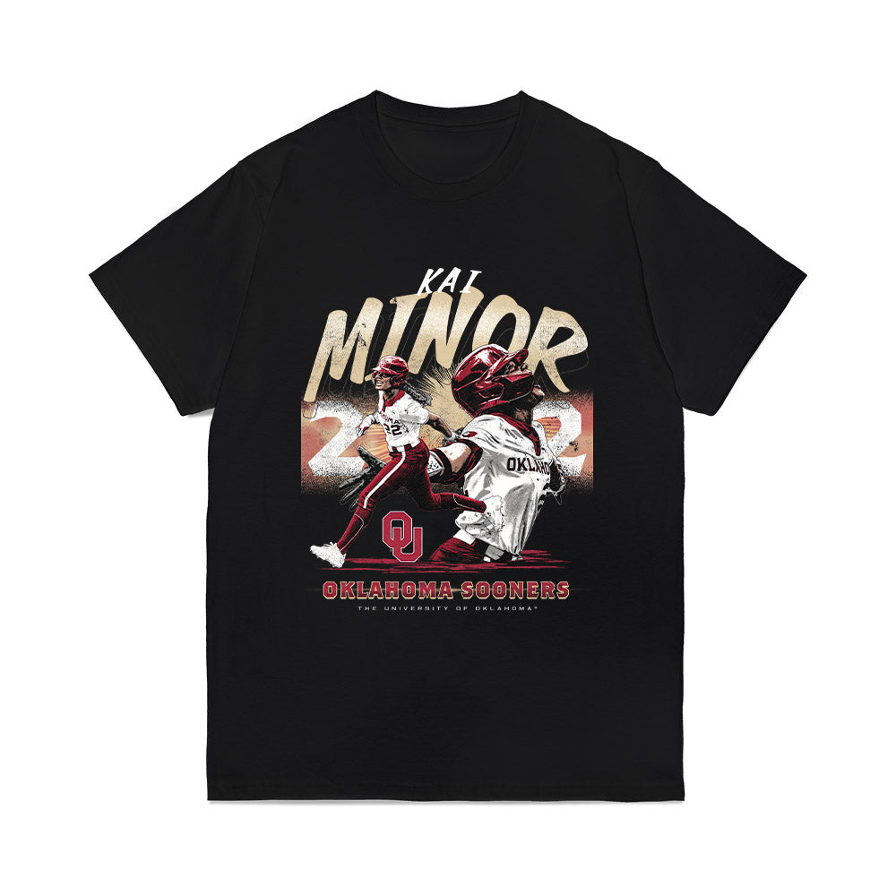Oklahoma - NCAA Softball : Kai Minor - Conference Freshman of the Year Comfort Colors T-Shirt-0