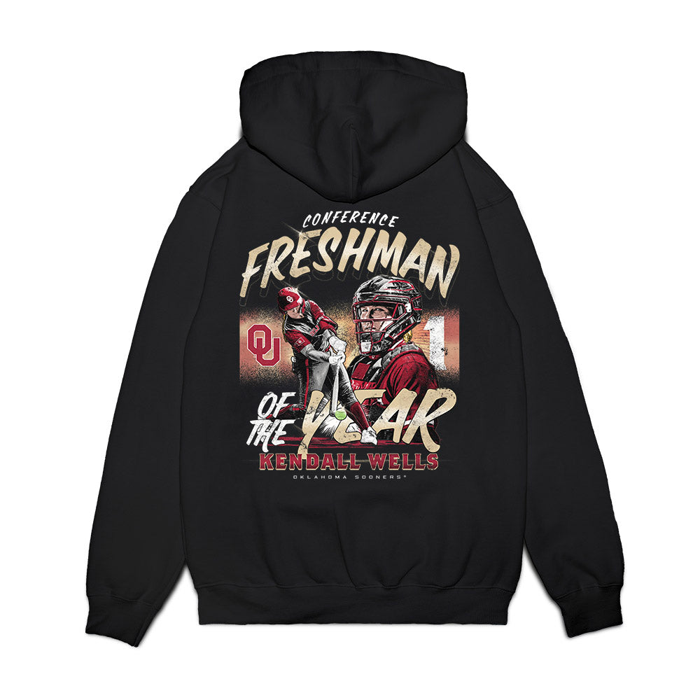 Oklahoma - NCAA Softball : Kendall Wells - Collage Premium Hooded Sweatshirt-1
