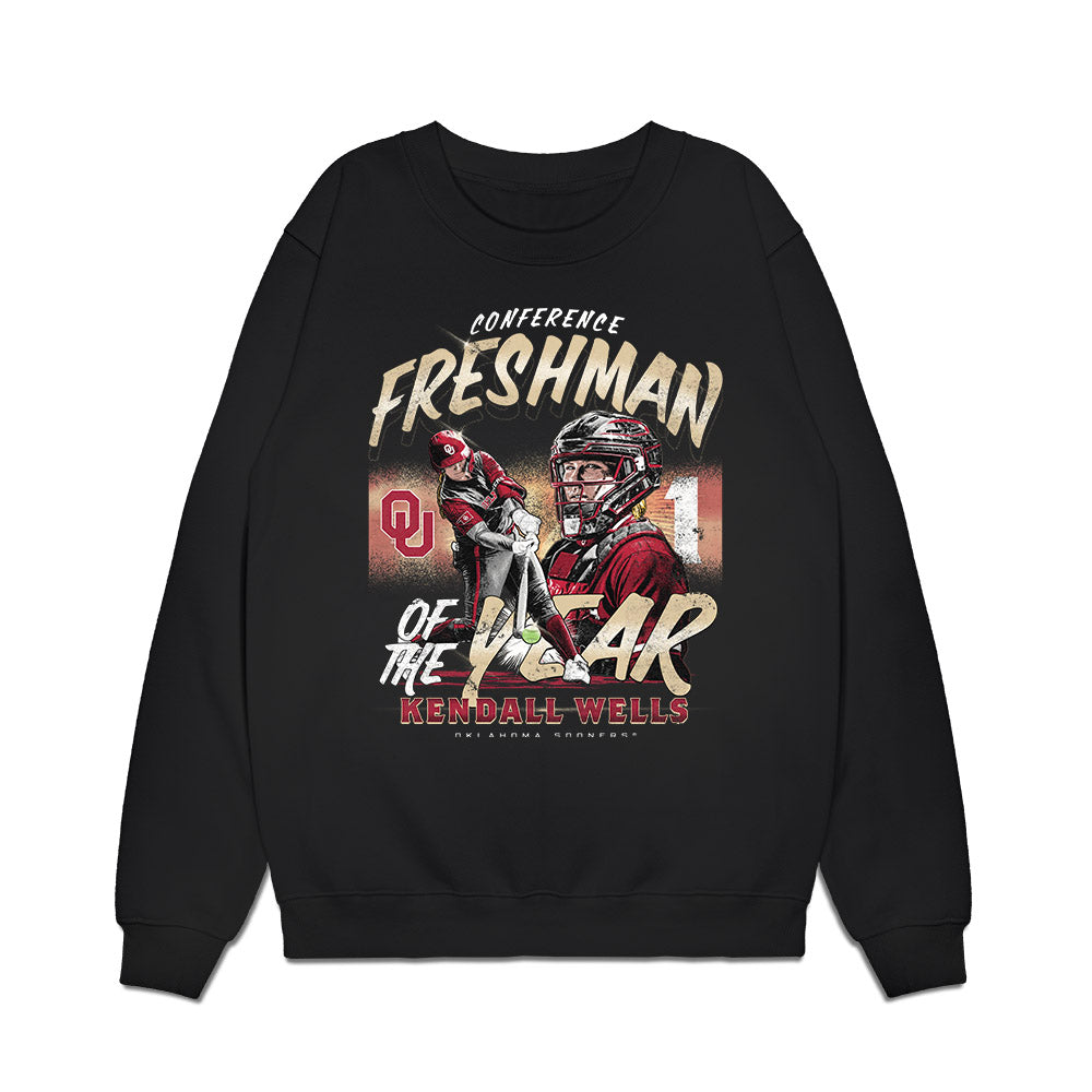 Oklahoma - NCAA Softball : Kendall Wells - Collage Premium Crewneck Sweatshirt-0