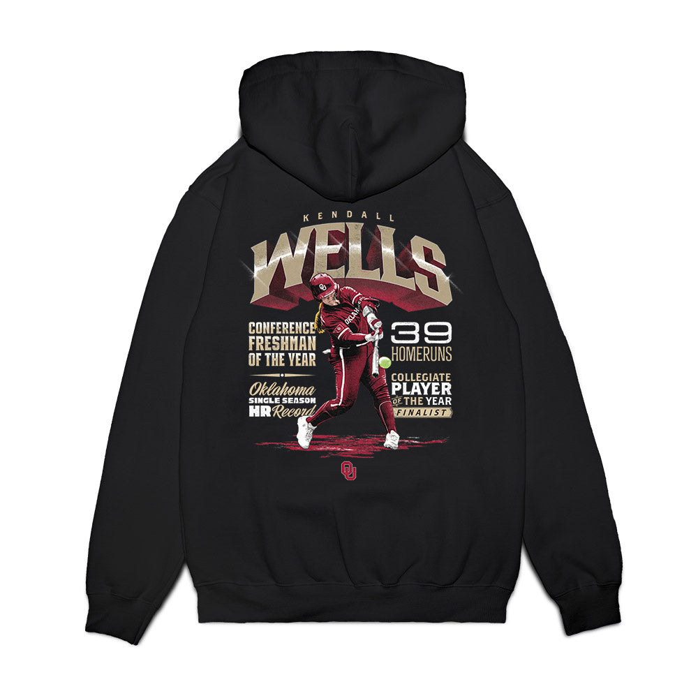 Oklahoma - NCAA Softball : Kendall Wells - Accolade Premium Hooded Sweatshirt-1