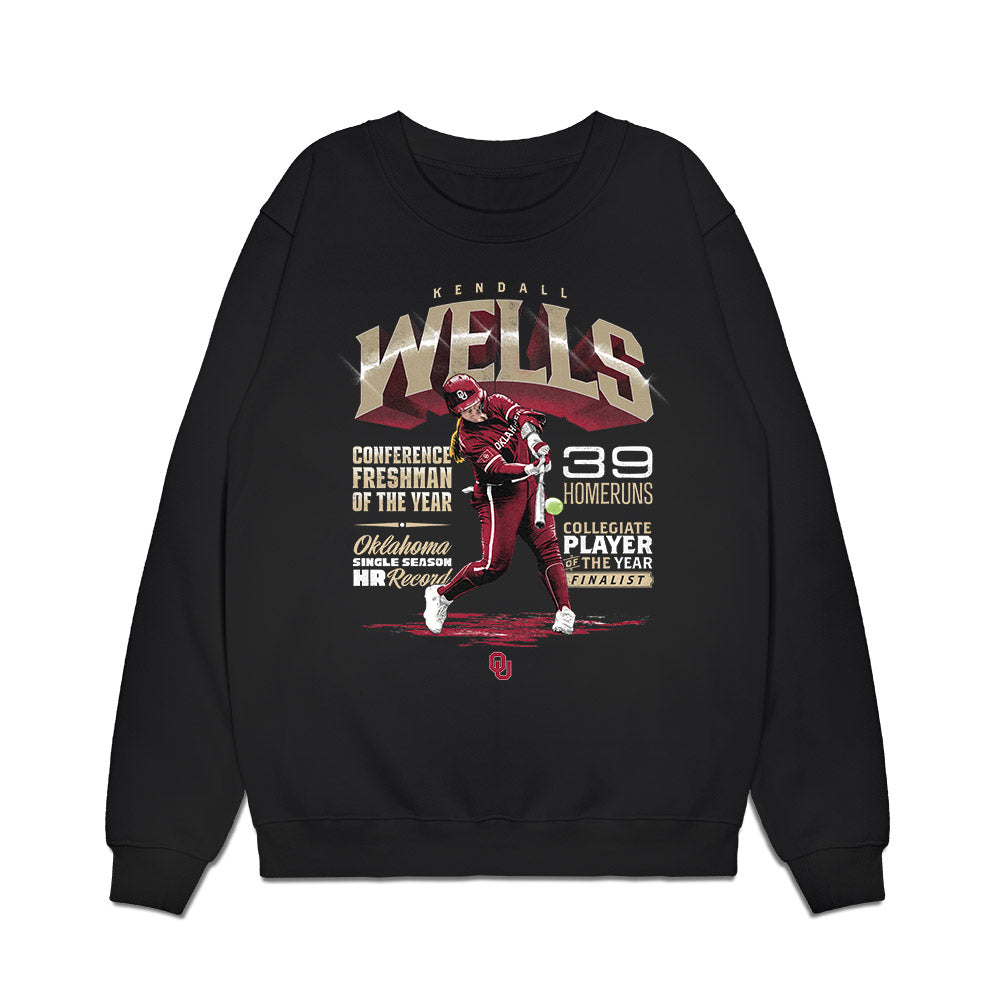 Oklahoma - NCAA Softball : Kendall Wells - Accolade Premium Crewneck Sweatshirt-0
