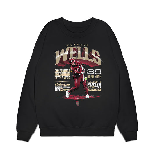 Oklahoma - NCAA Softball : Kendall Wells - Accolade Premium Crewneck Sweatshirt-0