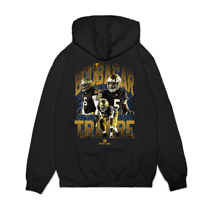 Notre Dame - NCAA Football : Boubacar Traore - Collage Premium Hooded Sweatshirt-1