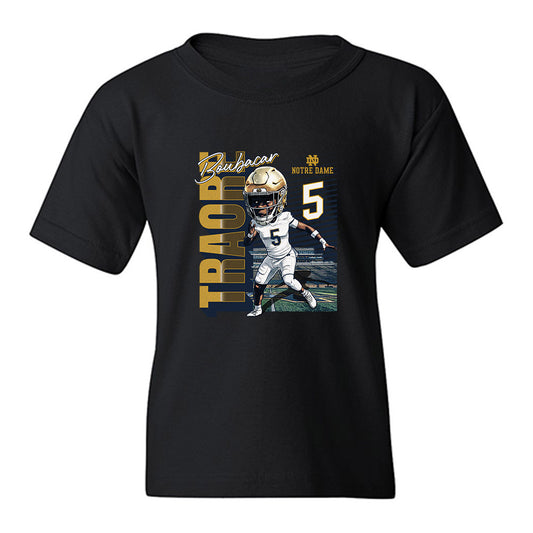 Notre Dame - NCAA Football : Boubacar Traore - Caricature Youth T-Shirt-0