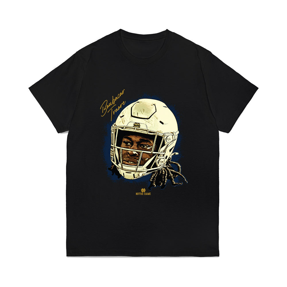Notre Dame - NCAA Football : Boubacar Traore - Game Face Comfort Colors T-Shirt-0