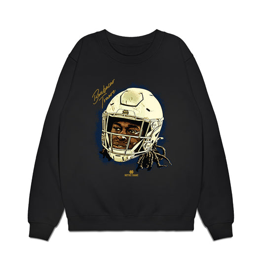 Notre Dame - NCAA Football : Boubacar Traore - Game Face Premium Crewneck Sweatshirt-0