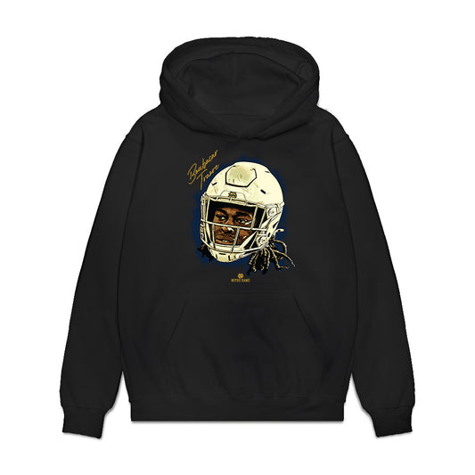 Notre Dame - NCAA Football : Boubacar Traore - Game Face Premium Hooded Sweatshirt-0