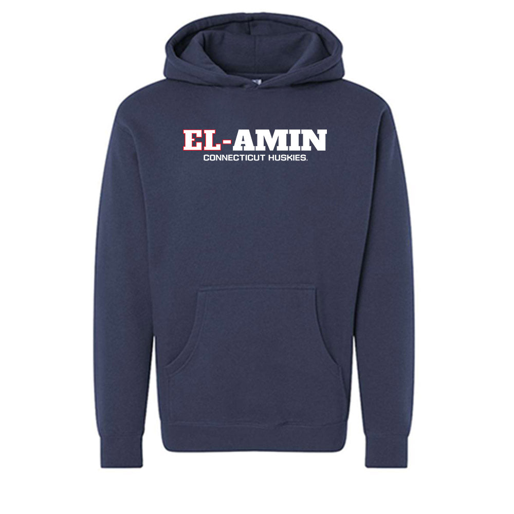 UConn - NCAA Men's Basketball : Khalid El-Amin - Graphic Hooded Pullover Sweatshirt-0