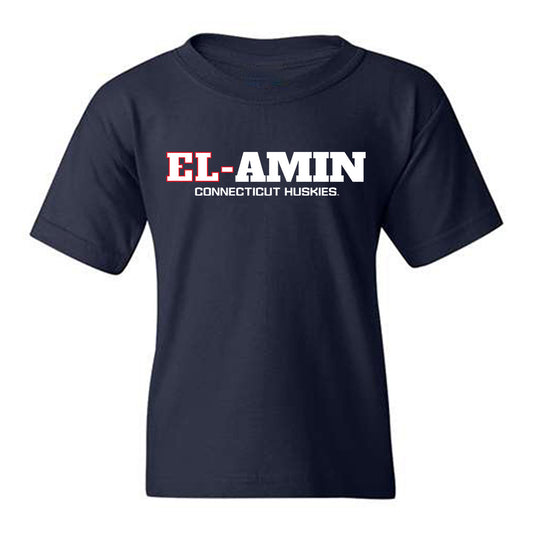 UConn - NCAA Men's Basketball : Khalid El-Amin - Graphic Youth T-Shirt-0