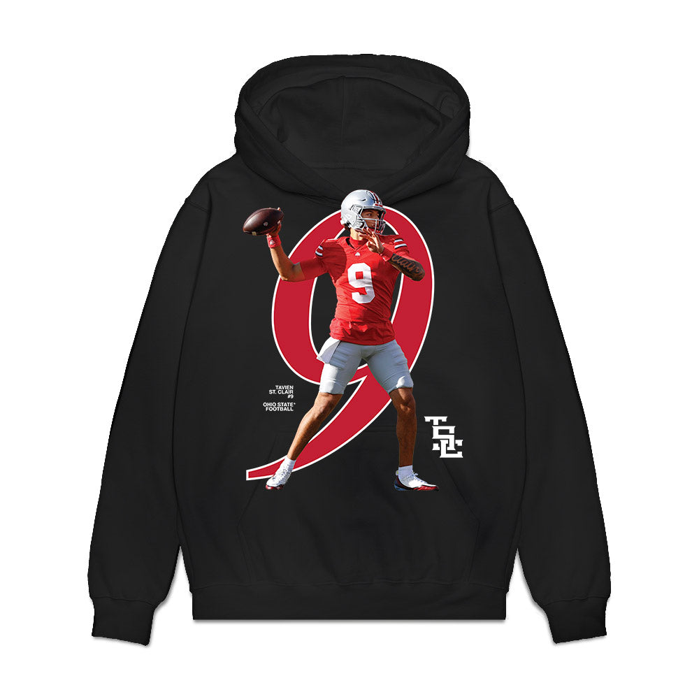 Ohio State - NCAA Football : Tavien St. Clair - Graphic Premium Hooded Sweatshirt-0