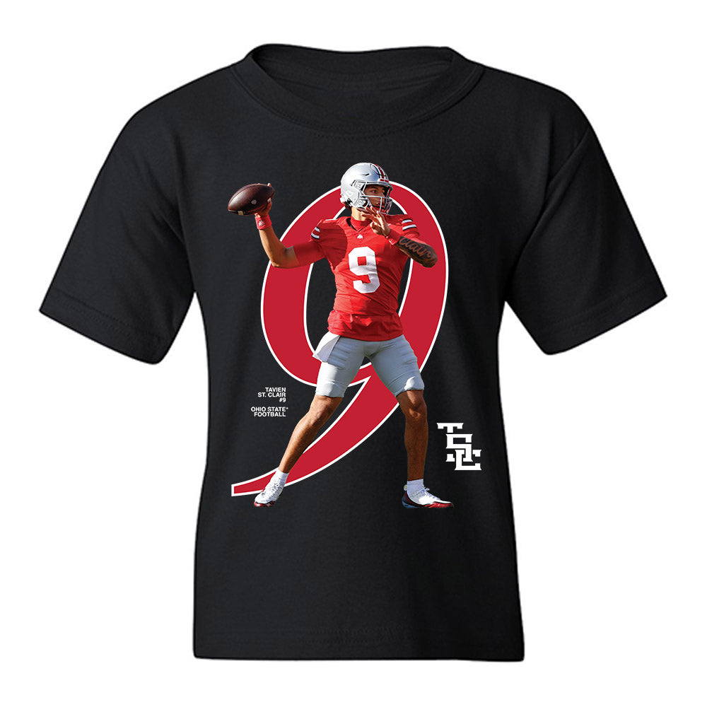 Ohio State - NCAA Football : Tavien St. Clair - Graphic Youth T-Shirt-0