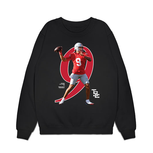 Ohio State - NCAA Football : Tavien St. Clair - Graphic Premium Crewneck Sweatshirt-0