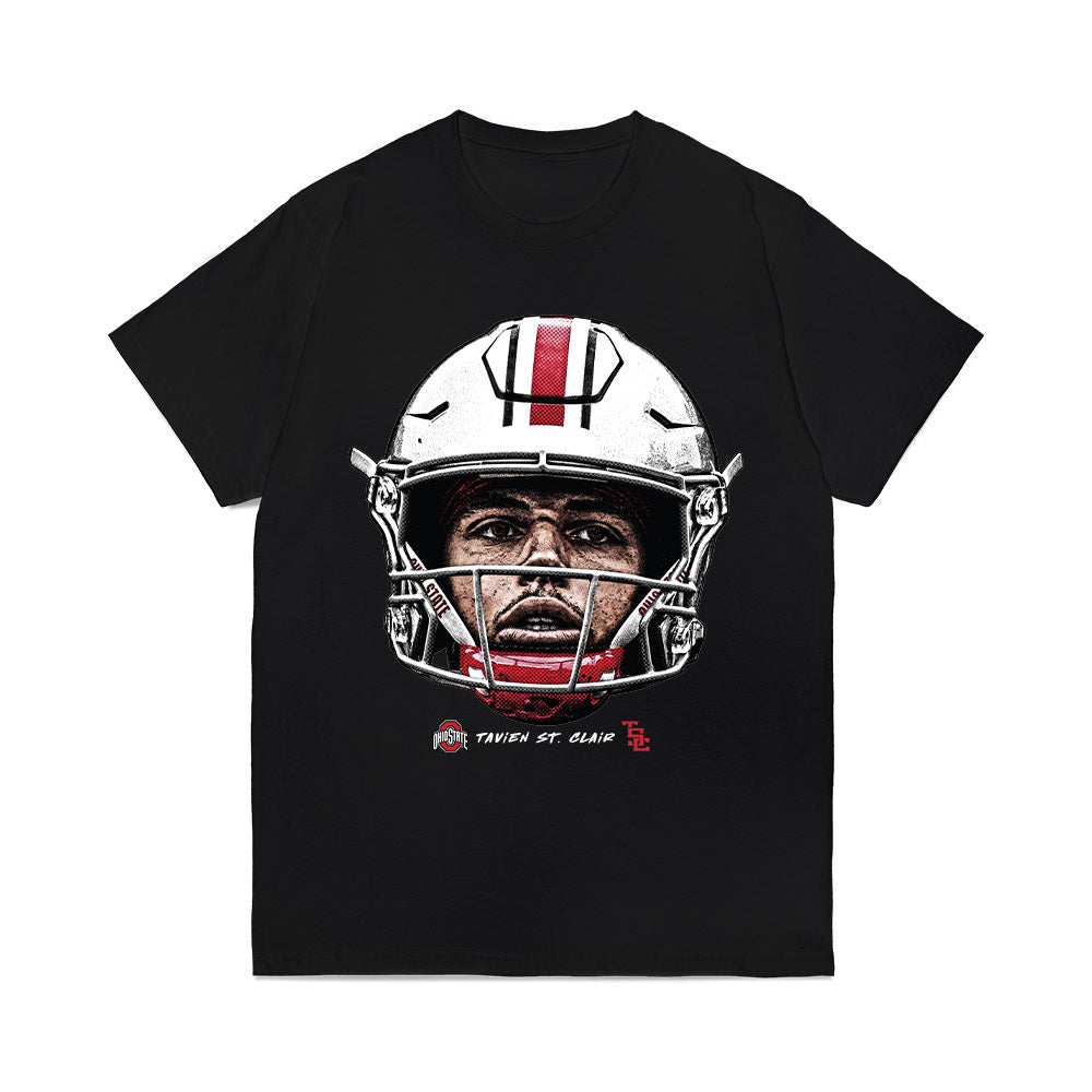 Ohio State - NCAA Football : Tavien St. Clair - Game face Comfort Colors T-Shirt-0