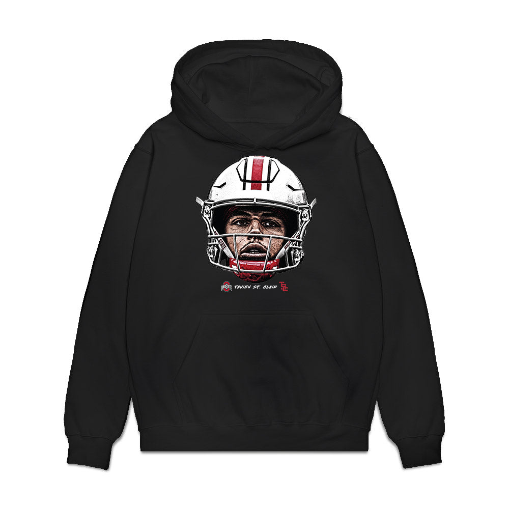 Ohio State - NCAA Football : Tavien St. Clair - Game face Premium Hooded Sweatshirt-0