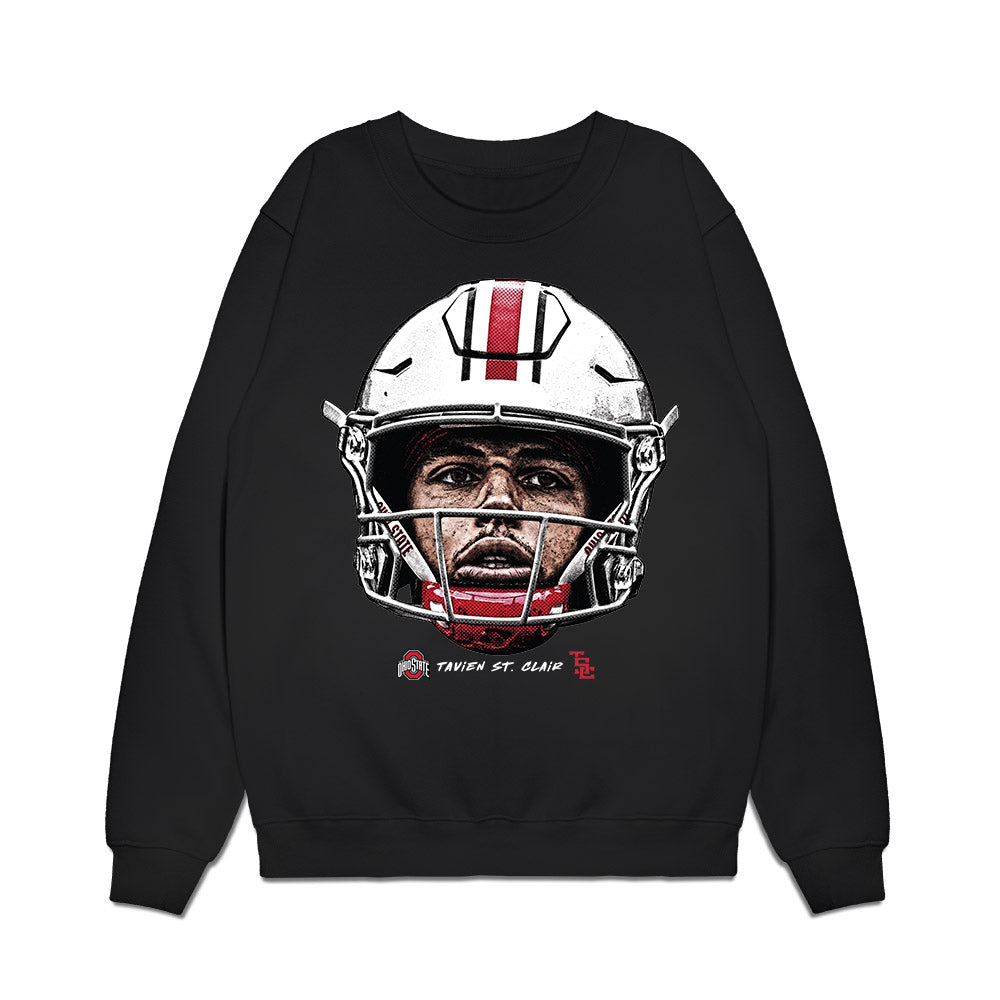 Ohio State - NCAA Football : Tavien St. Clair - Game face Premium Crewneck Sweatshirt-0