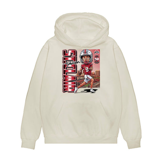 Ohio State - NCAA Football : Tavien St. Clair - Individual Caricature Premium Hooded Sweatshirt-0
