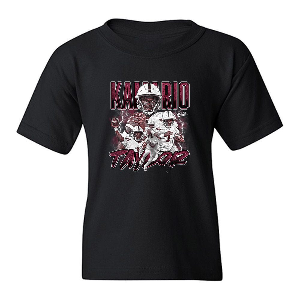Mississippi State - NCAA Football : KaMario Taylor - Collage Youth T-Shirt-0