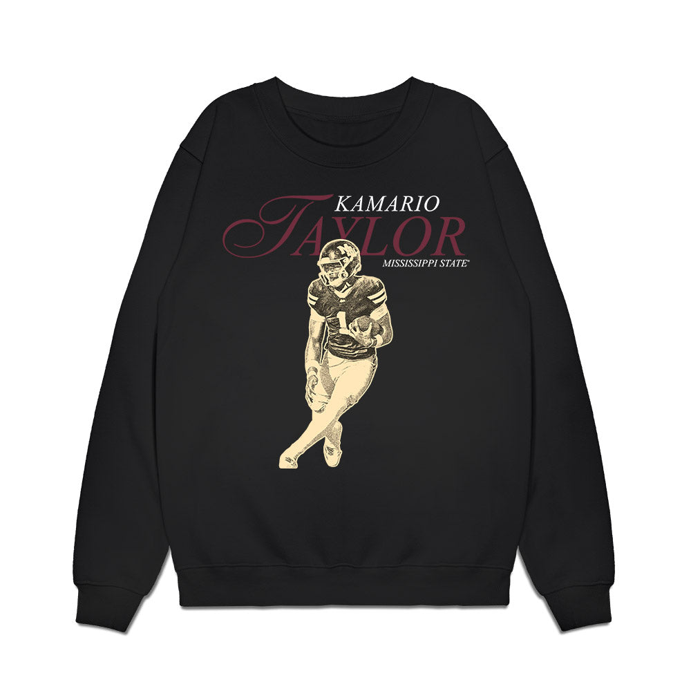 Mississippi State - NCAA Football : KaMario Taylor - Graphic Premium Crewneck Sweatshirt-0