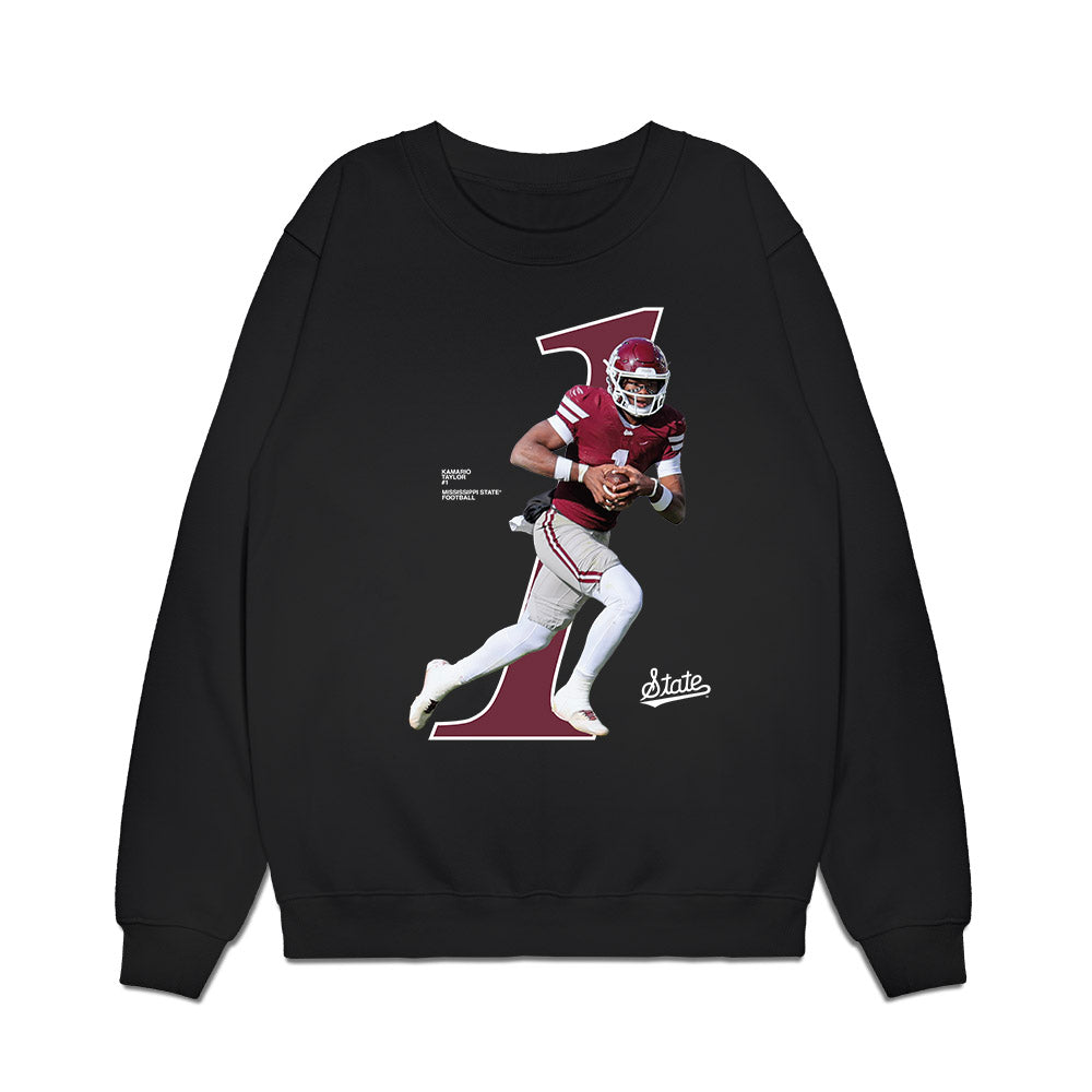 Mississippi State - NCAA Football : KaMario Taylor - Collage Premium Crewneck Sweatshirt-0