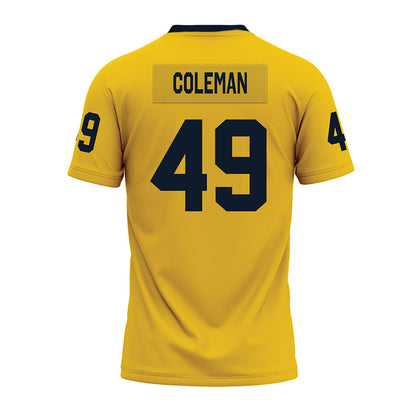 Johnson C. Smith - NCAA Football : Jaylen Coleman - Gold Premium Football Jersey-1