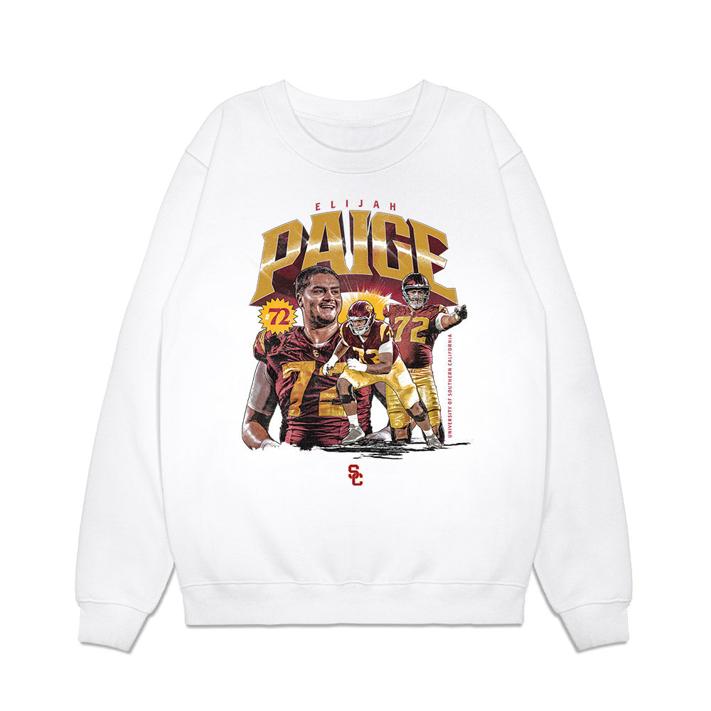 USC - NCAA Football : Elijah Paige - Collage Premium Crewneck Sweatshirt-0