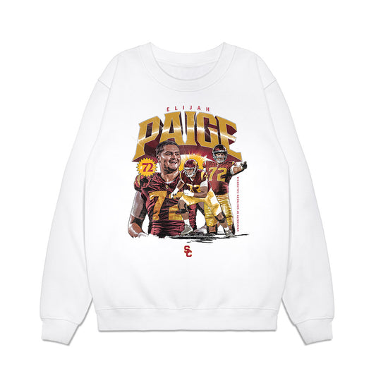 USC - NCAA Football : Elijah Paige - Collage Premium Crewneck Sweatshirt-0