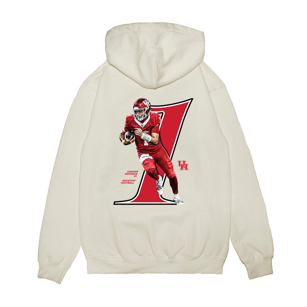 Houston - NCAA Football : Conner Weigman - Breakthrough Premium Hooded Sweatshirt-1