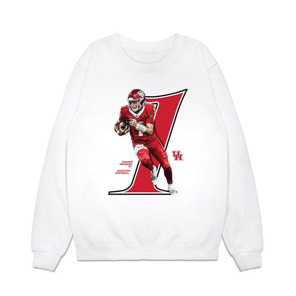 Houston - NCAA Football : Conner Weigman - Breakthrough Premium Crewneck Sweatshirt-0