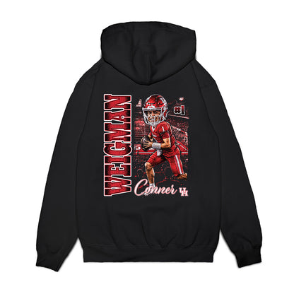 Houston - NCAA Football : Conner Weigman - Caricature Premium Hooded Sweatshirt-1