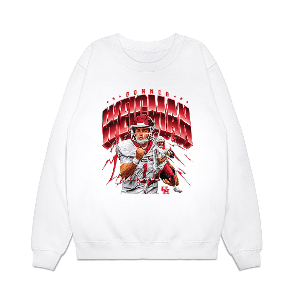 Houston - NCAA Football : Conner Weigman - Collage Premium Crewneck Sweatshirt-0
