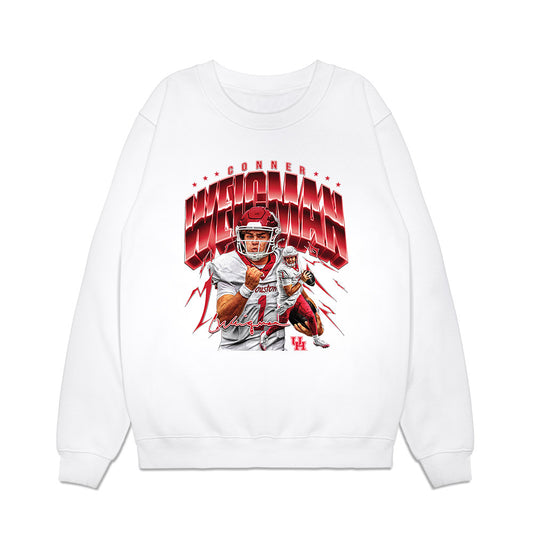 Houston - NCAA Football : Conner Weigman - Collage Premium Crewneck Sweatshirt-0