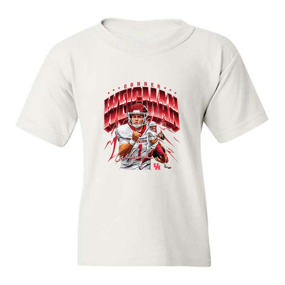 Houston - NCAA Football : Conner Weigman - Collage Youth T-Shirt-0