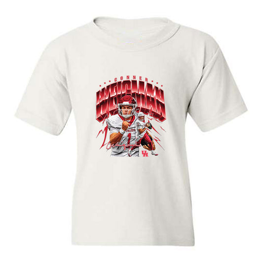 Houston - NCAA Football : Conner Weigman - Collage Youth T-Shirt-0