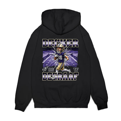 Washington - NCAA Football : Decker DeGraaf - Caricature Premium Hooded Sweatshirt-1
