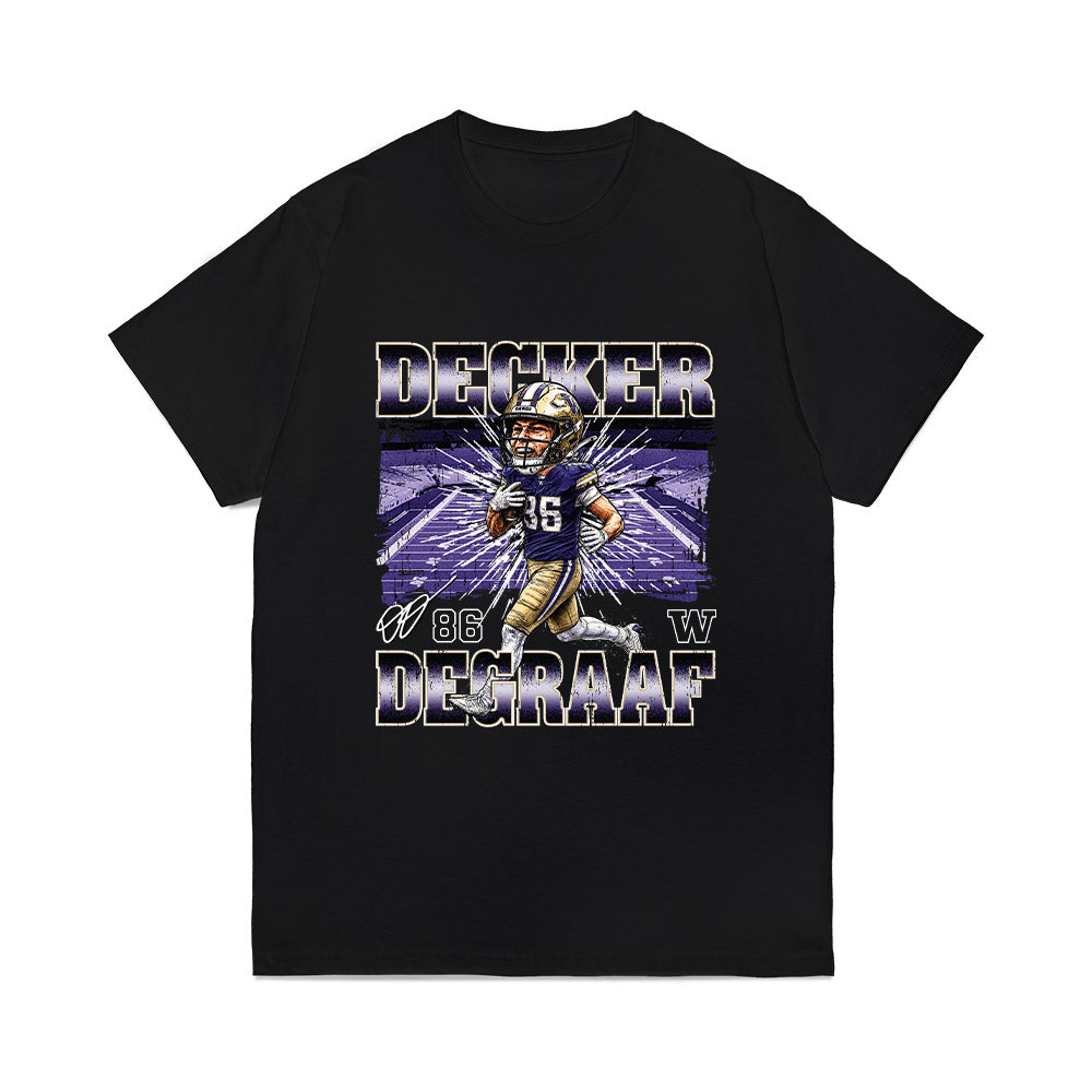 Washington - NCAA Football : Decker DeGraaf - Caricature Comfort Colors T-Shirt-0