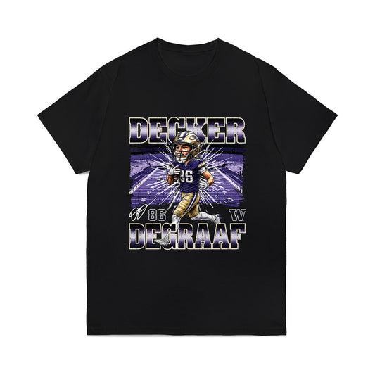 Washington - NCAA Football : Decker DeGraaf - Caricature Comfort Colors T-Shirt-0
