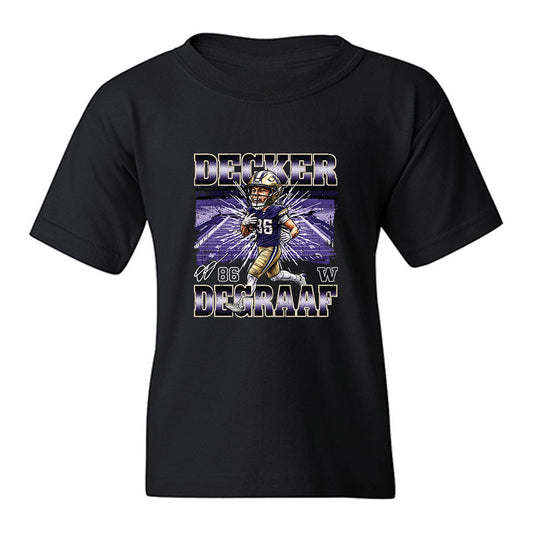 Washington - NCAA Football : Decker DeGraaf - Caricature Youth T-Shirt-0