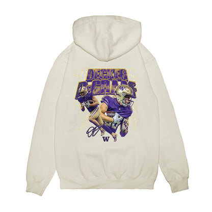 Washington - NCAA Football : Decker DeGraaf - Collage Premium Hooded Sweatshirt-1
