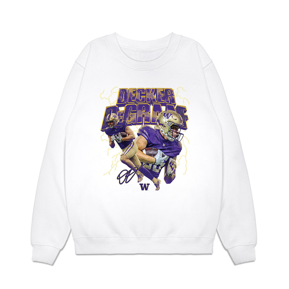 Washington - NCAA Football : Decker DeGraaf - Collage Premium Crewneck Sweatshirt-0