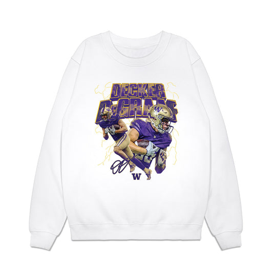 Washington - NCAA Football : Decker DeGraaf - Collage Premium Crewneck Sweatshirt-0
